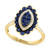 EFFY® Sapphire (7/8 ct. t.w.) & Diamond (1/5 ct. t.w.) Cluster Ring in 14k Gold