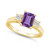 Amethyst and Diamond Ring (1-5/8 ct.t.w and 1/4 ct.t.w) 14K Yellow Gold