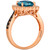Deep Sea Blue Topaz (2-1/2 ct. t.w.) & Diamond (1/2 ct. t.w.) Cushion Halo Ring in 14k Rose Gold