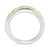 EFFY® Men's White Sapphire Chain Link Ring (1/2 ct. t.w.) in Sterling Silver and 14k Gold-Plate