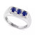 EFFY® Men's Ruby Three Stone Ring (1 ct. t.w.) in Sterling Silver (Also in Sapphire)