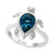 EFFY® London Blue Topaz (2-3/8 ct. t.w.) & Diamond Accent Turtle Ring in Sterling Silver