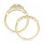 Diamond Halo Milgrain Bead Bridal Set (3/4 ct. t.w.) in 14k Gold