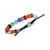 Multi-Color Beaded Bolo Bracelet in Sterling Silver