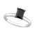 Black Diamond Emerald-Cut Solitaire Engagement Ring (1 ct. t.w.) in 14k White or Yellow Gold