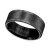 Men's Ring, 8mm Wedding Band in White or Black Tungsten