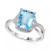 Blue Topaz (2-5/8 ct. t.w.) & Diamond (1/4 ct. t.w.) Statement Ring in 14k White Gold
