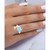 Larimar & Lab-Created White Sapphire (1/20 ct. t.w.) Ring in Sterling Silver