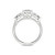 Moissanite Three Stone Engagement Ring 3 ct. t.w. Diamond Equivalent in 14k White Gold