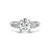 Moissanite Three Stone Engagement Ring 3 ct. t.w. Diamond Equivalent in 14k White Gold