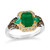Couture® New Emerald (1 ct. t.w.), Costa Smeralda Emeralds (1/5 ct. t.w.) & Diamond (3/8 ct. t.w.) Ring in Platinum & 14k Gold