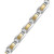 Men's Inlay Diamond Bracelet (1/5 ct. t.w.) in Stainless Steel and 18k Gold