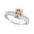 Morganite and Diamond Ring (1-1/7 ct.t.w and 1/8 ct.t.w) 14K White Gold