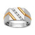 Men's Diamond Diagonal Ring (1/4 ct. t.w.) in Sterling Silver & 18k Gold-Plate