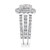 Diamond Cluster 3-Pc. Bridal Set (2 ct. t.w.) in 14k White Gold