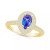 Tanzanite (7/8 ct. t.w.) & Diamond (5/8 ct. t.w.) Pear Halo Statement Ring in 14k Gold