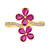 Passion Ruby (1-3/8 ct. t.w.) & Nude Diamond (1/5 ct. t.w.) Flower Bypass Ring in 14k Gold