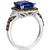 Couture Blueberry Tanzanite (3 ct. t.w.), Chocolate Diamonds (5/8 ct. t.w.) & Nude Diamonds (1/10 ct. t.w.) Square Halo Ring in Platinum