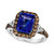 Couture Blueberry Tanzanite (3 ct. t.w.), Chocolate Diamonds (5/8 ct. t.w.) & Nude Diamonds (1/10 ct. t.w.) Square Halo Ring in Platinum