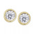 Diamond Bezel Stud Earrings (1/2 ct. t.w.) in 14k White, Rose or Yellow Gold