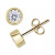 Diamond Bezel Stud Earrings (1/2 ct. t.w.) in 14k White, Rose or Yellow Gold