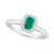 Emerald (1/2 ct. t.w.) & Diamond (1/8 ct. t.w.) Emerald-Cut Halo Ring in 14k Gold (Also in Ruby & Sapphire)