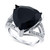 Onyx (11 ct. t.w.) & Diamond (1/10 ct. t.w.) Triangle Ring in Sterling Silver