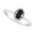 Labradorite  & Diamond Accent Oval Ring in Sterling Silver (Also in Onyx & Turquoise)