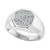 EFFY® Men's White Sapphire Octagon Cluster Ring (1/2 ct. t.w.) in Sterling Silver