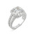 Moissanite Cushion Halo Ring 4-1/4 ct. t.w. Diamond Equivalent in 14k White Gold