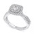 Princess-Cut Diamond Twist Halo Engagement Ring (1 ct. t.w.) in 14k Gold