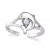 B. Brilliant Cubic Zirconia Dolphin Toe Ring in Sterling Silver (1/10 ct. t.w.)