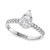 EFFY® Diamond Pear-Shaped Cluster Bridal Set (1-1/20 ct. t.w.) in 14k White Gold