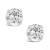 Gemstone Stud Earrings in 10k White Gold