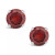 Gemstone Stud Earrings in 10k White Gold