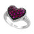 EFFY® Ruby Cluster Heart Ring (1 ct. t.w.) in Sterling Silver