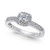 Diamond Halo Engagement Ring (1/2 ct. t.w) in 14k White Gold