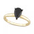 Black Diamond Pear Solitaire Engagement Ring (1 ct. t.w.) in 14k Gold