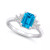 Gemstone and Diamond (1/5 ct. t.w.) Ring in 14k White Gold