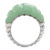 Jade Carved Ring in Sterling Silver