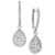 Diamond Cluster Teardrop Earrings in 14k White Gold (1 ct. t.w.)