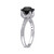 Black and White Diamond (2 ct. t.w.) Engagement Ring in 14k White Gold
