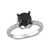 Black and White Diamond (2 ct. t.w.) Engagement Ring in 14k White Gold