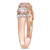 Morganite (1 ct. t.w.) and Diamond (1/6 ct. t.w.) Semi Eternity Ring in 14k Rose Gold
