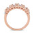 Morganite (1 ct. t.w.) and Diamond (1/6 ct. t.w.) Semi Eternity Ring in 14k Rose Gold