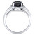 Onyx & Diamond (1/10 ct. t.w.) Halo Ring in Sterling Silver