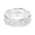 Men's White Tungsten Ring, Bright Cuts Wedding Band