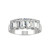 Moissanite Emerald Five Stone Band 2-9/10 ct. t.w. Diamond Equivalent in 14k White Gold