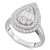 Diamond Teardrop Cluster Statement Ring (1 ct. t.w.) in 14k White Gold or 14k Yellow Gold, Created for Macy's