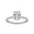 Moissanite Oval Hidden Halo Ring (1-3/4 Ct. t.w. Diamond Equivalent) in 14K White Gold